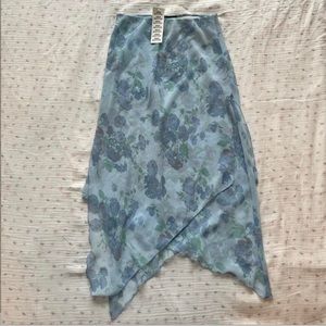Urban outfitters blue floral skirt